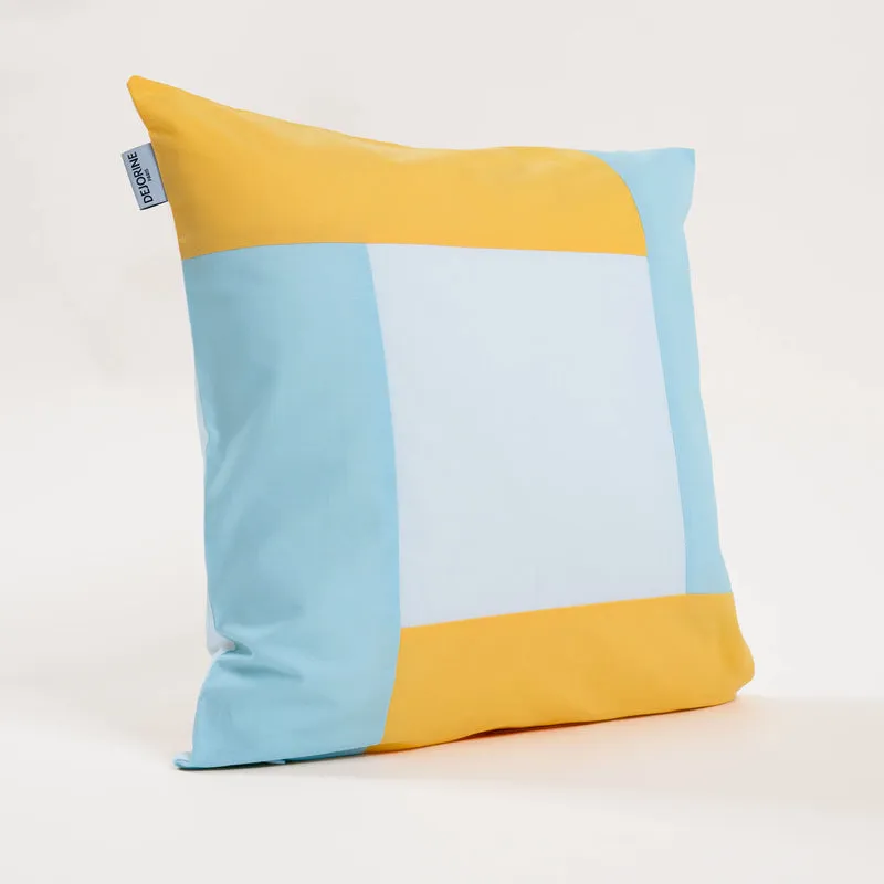 Housse de coussin Quadra Jaune et Bleu