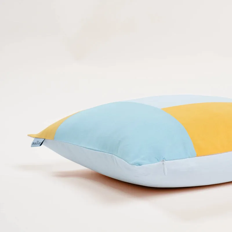 Housse de coussin Quadra Jaune et Bleu