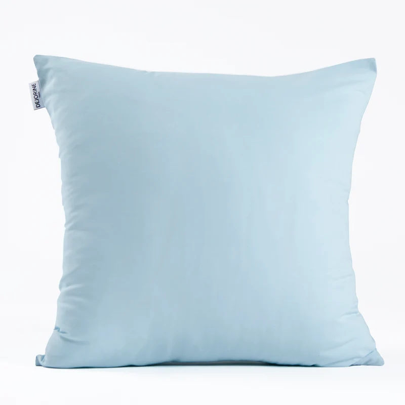 Housse de coussin unie en Coton - Bleu ciel