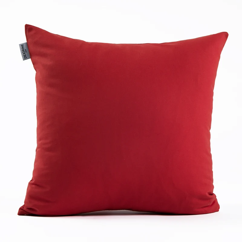 Housse de coussin unie en Coton - Rouge