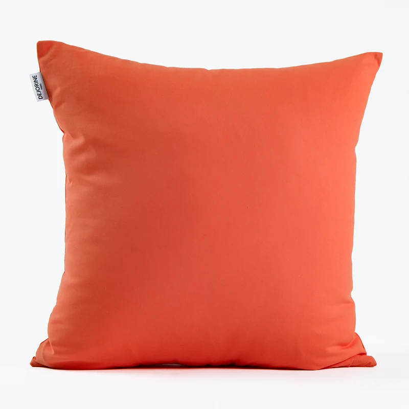 Housse de coussin unie en Coton - Orange