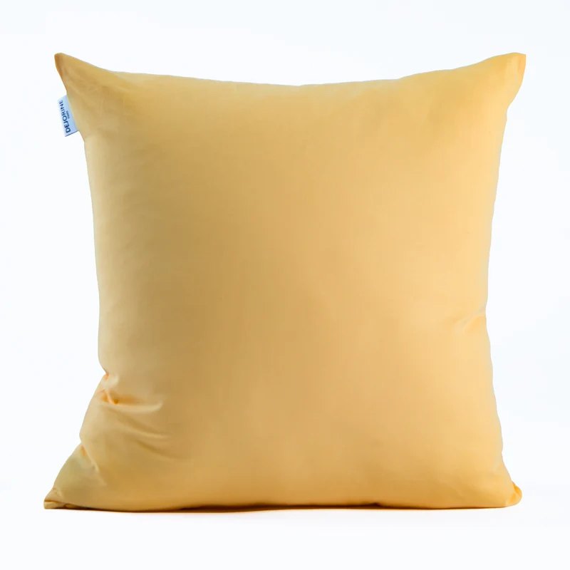 Housse de coussin unie en Coton - Jaune
