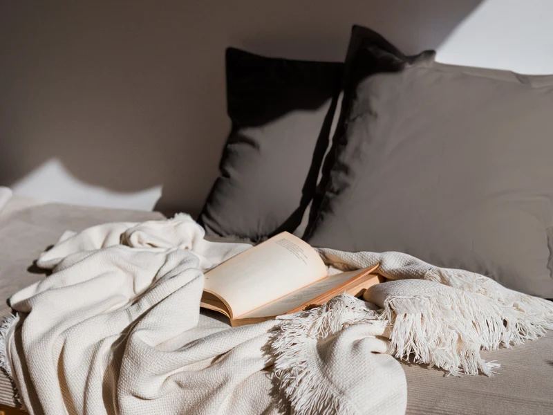 Housse de coussin unie en Coton - Marron