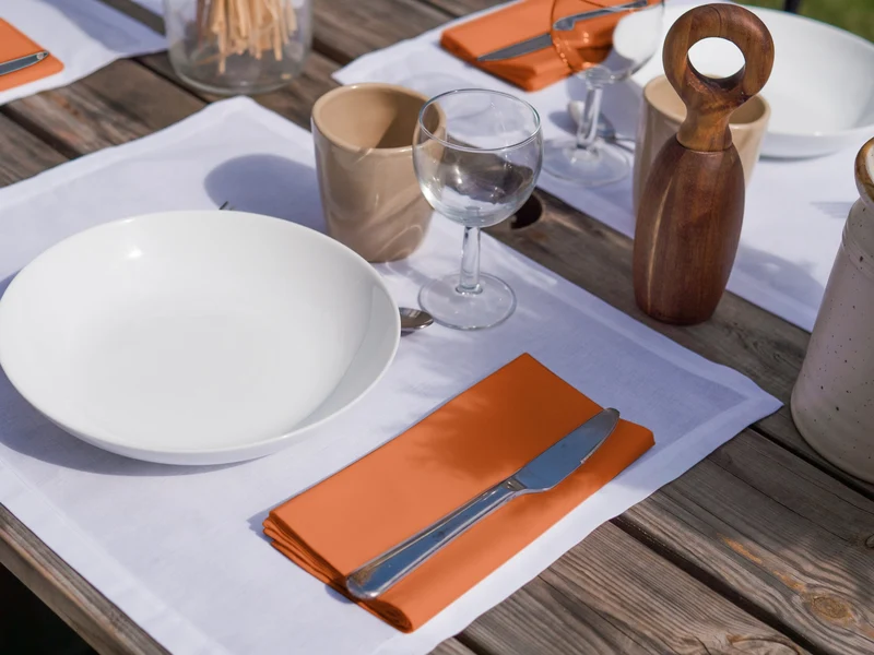 Serviettes de table Mensa Mandarine impériale x2