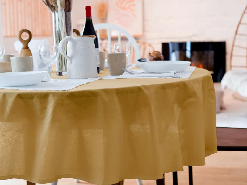 Nappe de table Mensa Ambre dorée