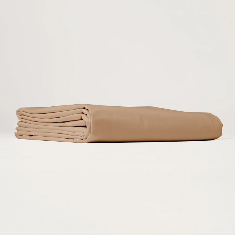 Drap housse en Percale de coton - Marron