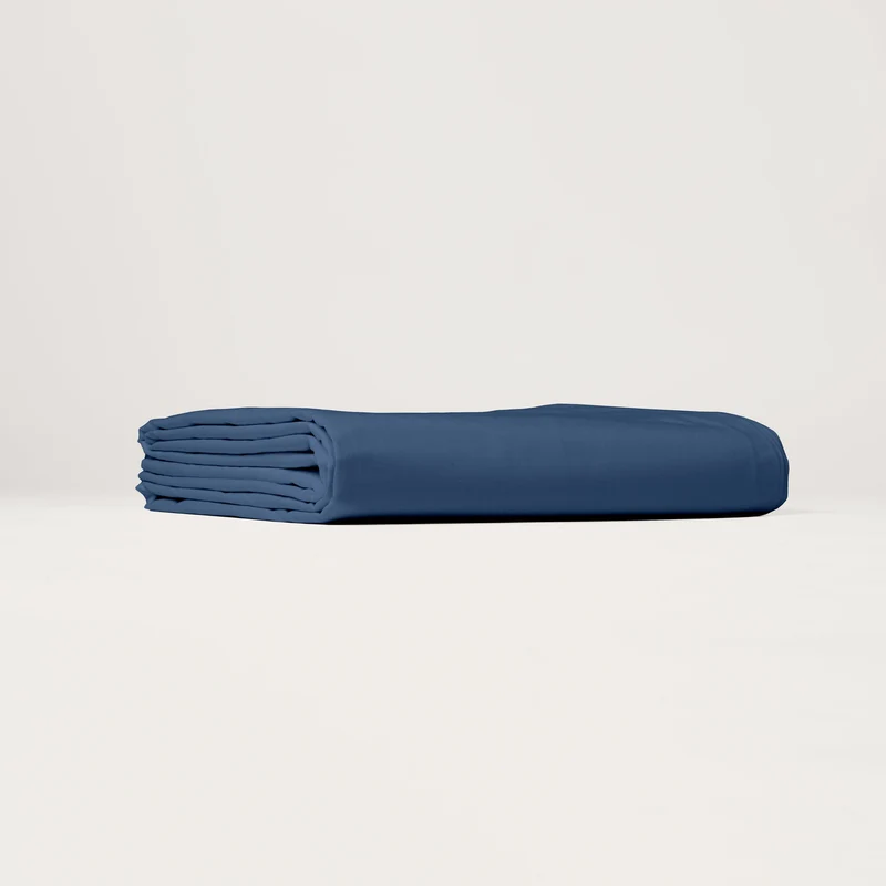Drap housse en Percale de coton - Bleu marine