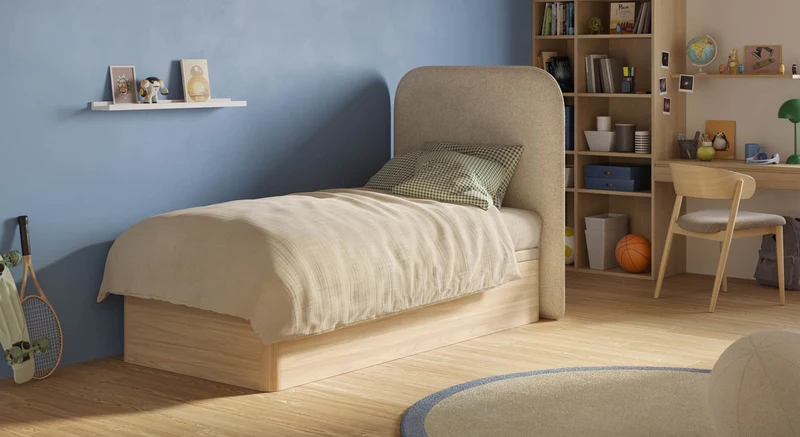 Lit coffre TEDDY latéral Bois Cambrian