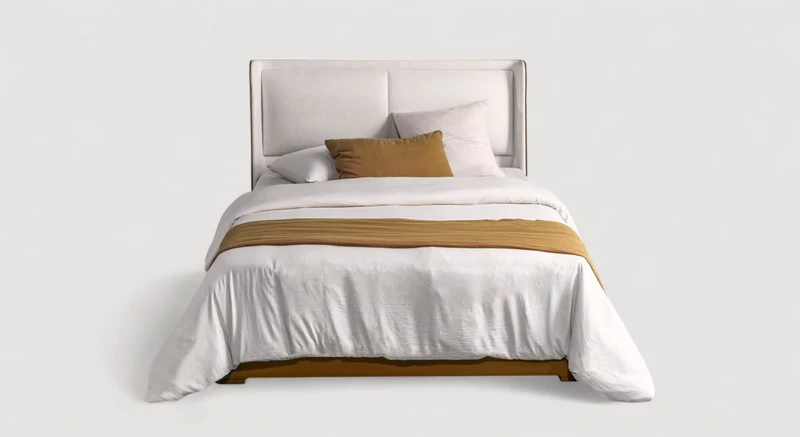 Lit coffre avec tête de lit ISABEL Cosmic Beige / Cassa/-Brown