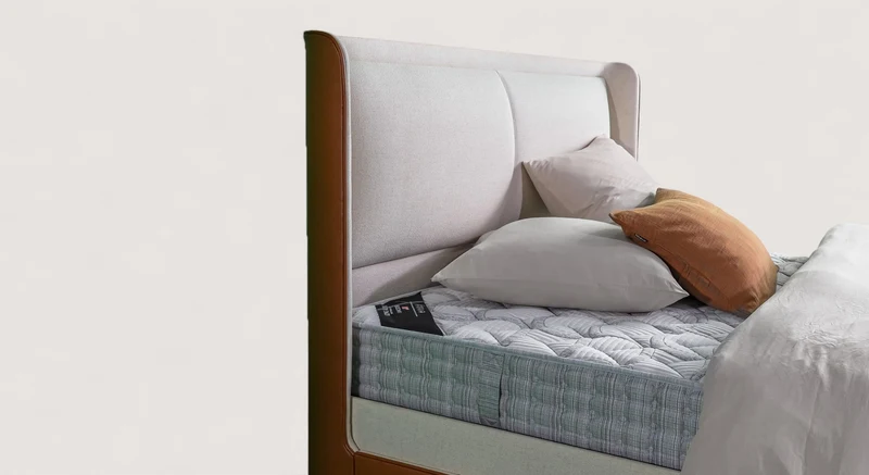 Lit coffre avec tête de lit ISABEL Cosmic Beige / Cassa/-Brown