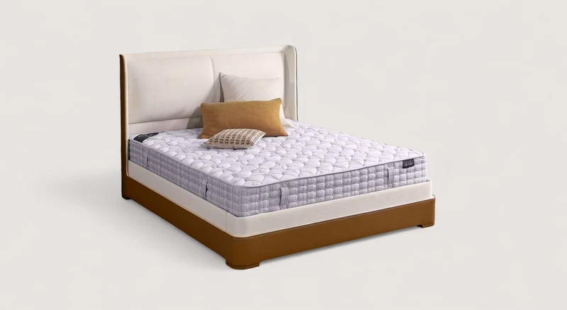 Lit coffre avec tête de lit ISABEL Cosmic Beige / Cassa/-Brown