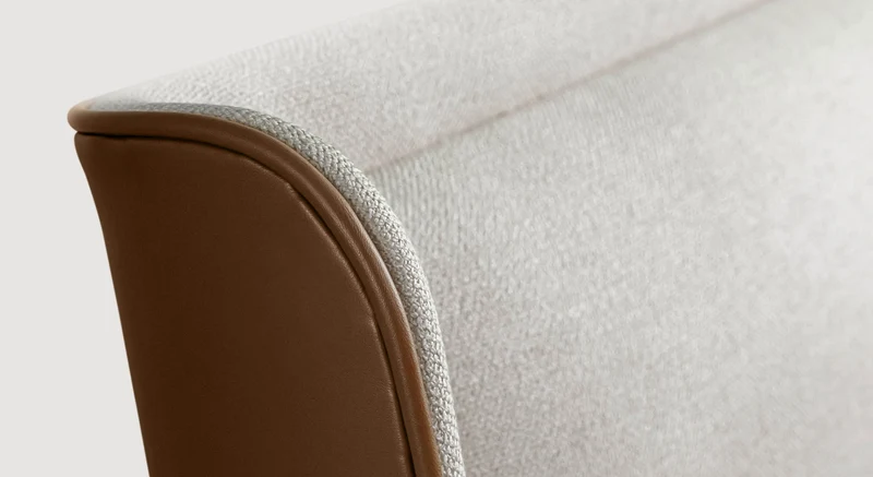 Lit coffre avec tête de lit ISABEL Cosmic Beige / Cassa/-Brown