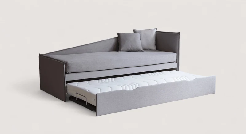 Lit gigogne méridienne Iadera Grey / Manta Prisma/9502-Grey