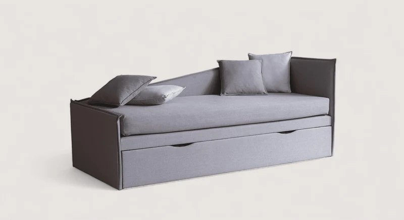 Lit gigogne méridienne Iadera Grey / Manta Prisma/9502-Grey