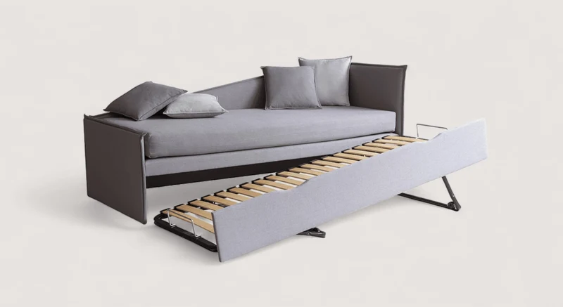 Lit gigogne méridienne Iadera Grey / Manta Prisma/9502-Grey