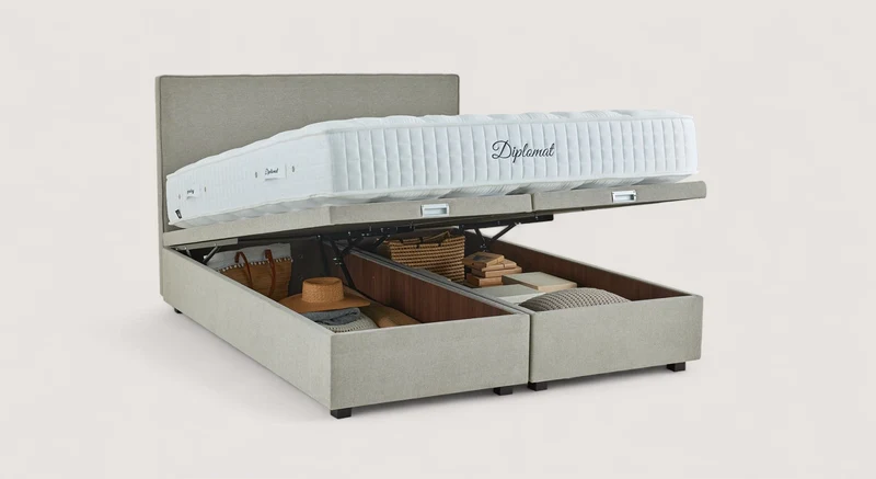 Pack lit coffre, matelas et tête de lit WARREN Guard Liver