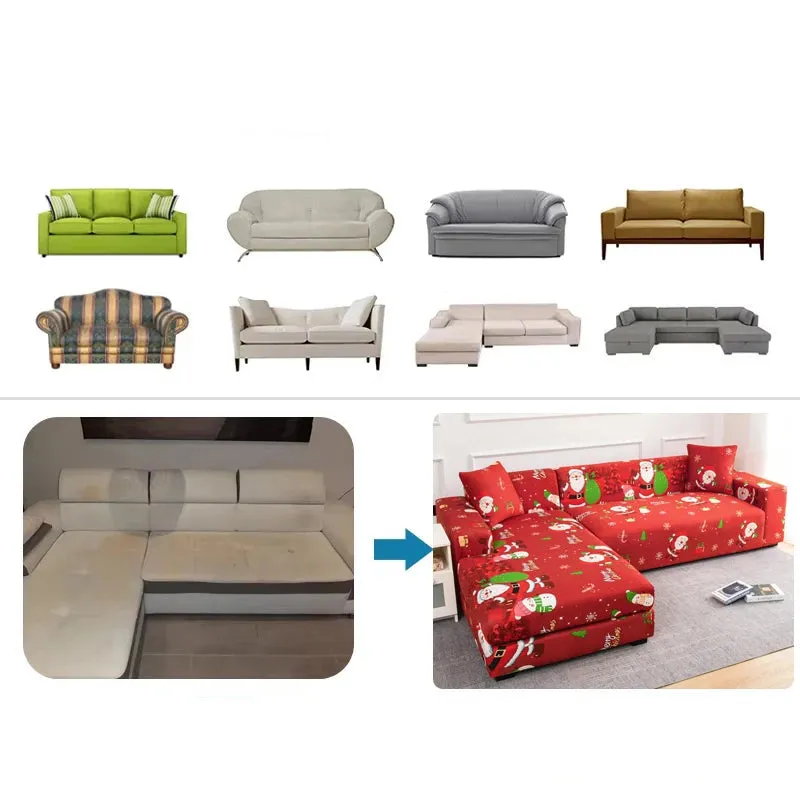 Motifs Noël - Housses de Canapé d'Angle Extensibles