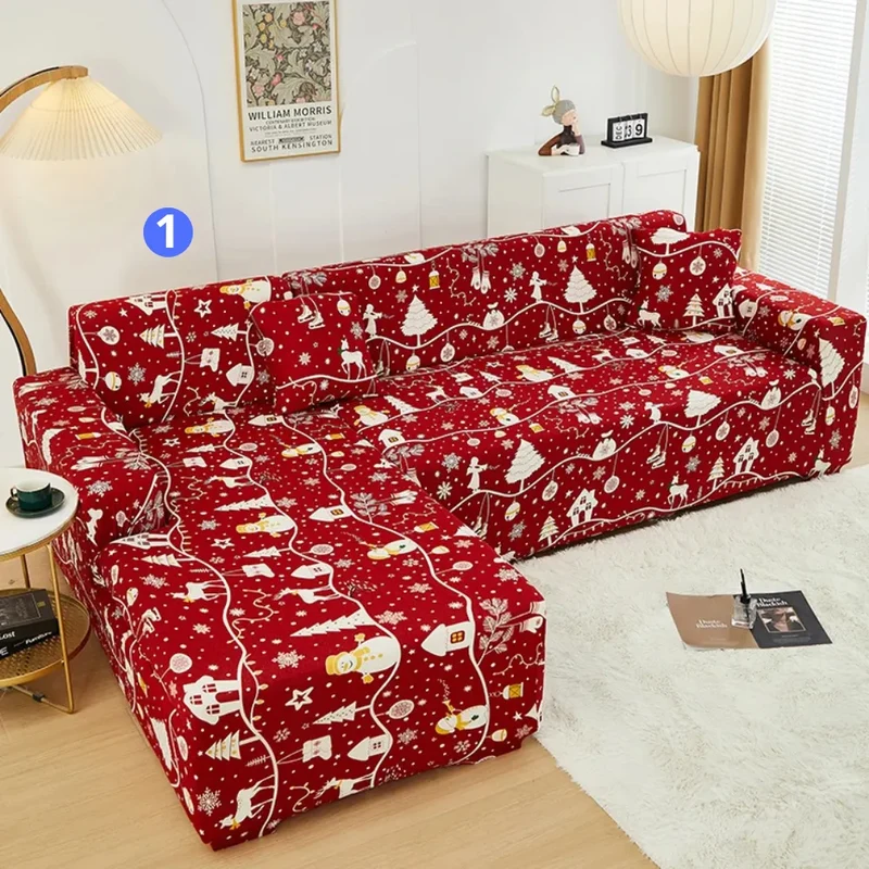 Motifs Noël - Housses de Canapé d'Angle Extensibles