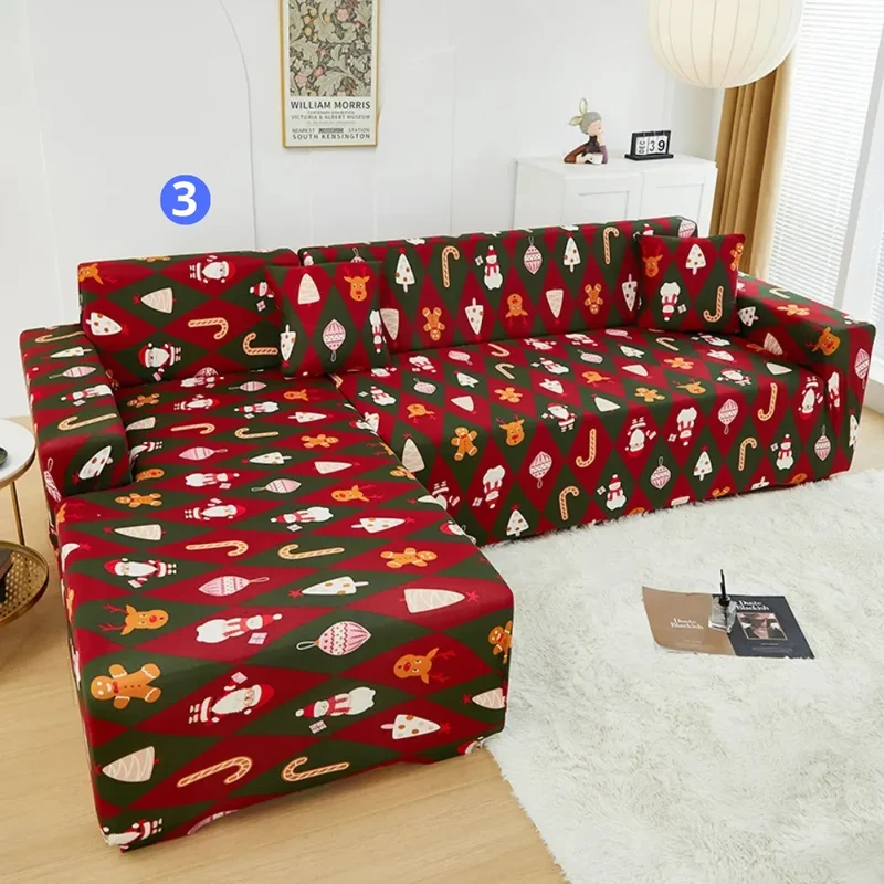 Motifs Noël - Housses de Canapé d'Angle Extensibles