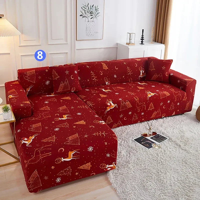 Motifs Noël - Housses de Canapé d'Angle Extensibles