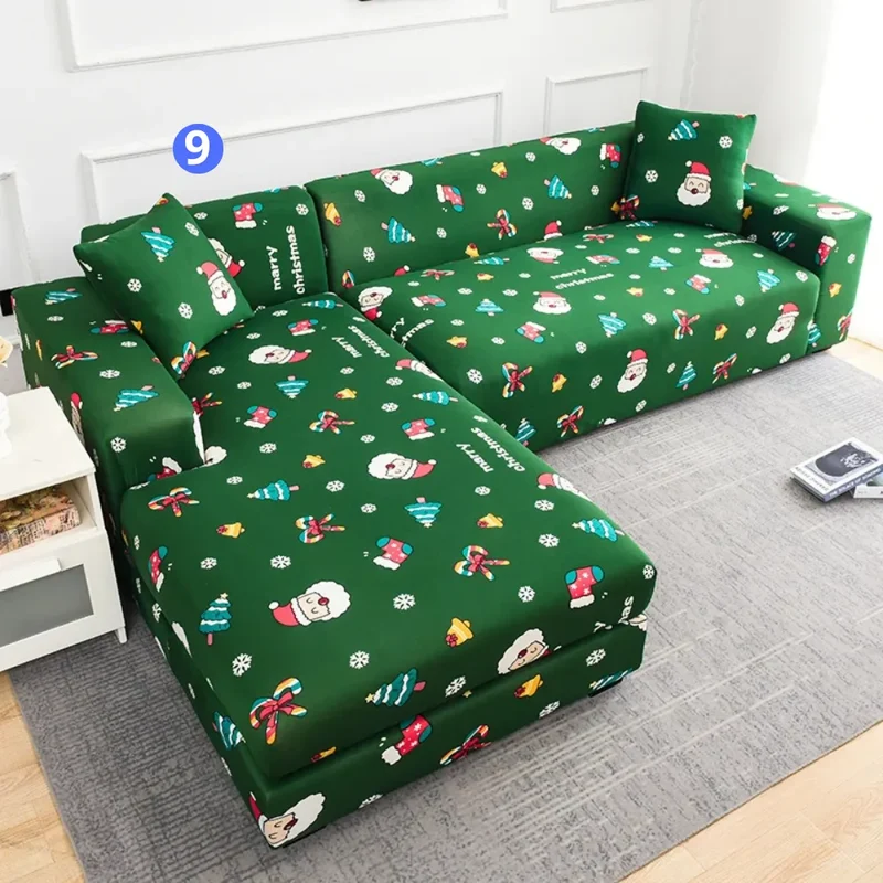 Motifs Noël - Housses de Canapé d'Angle Extensibles