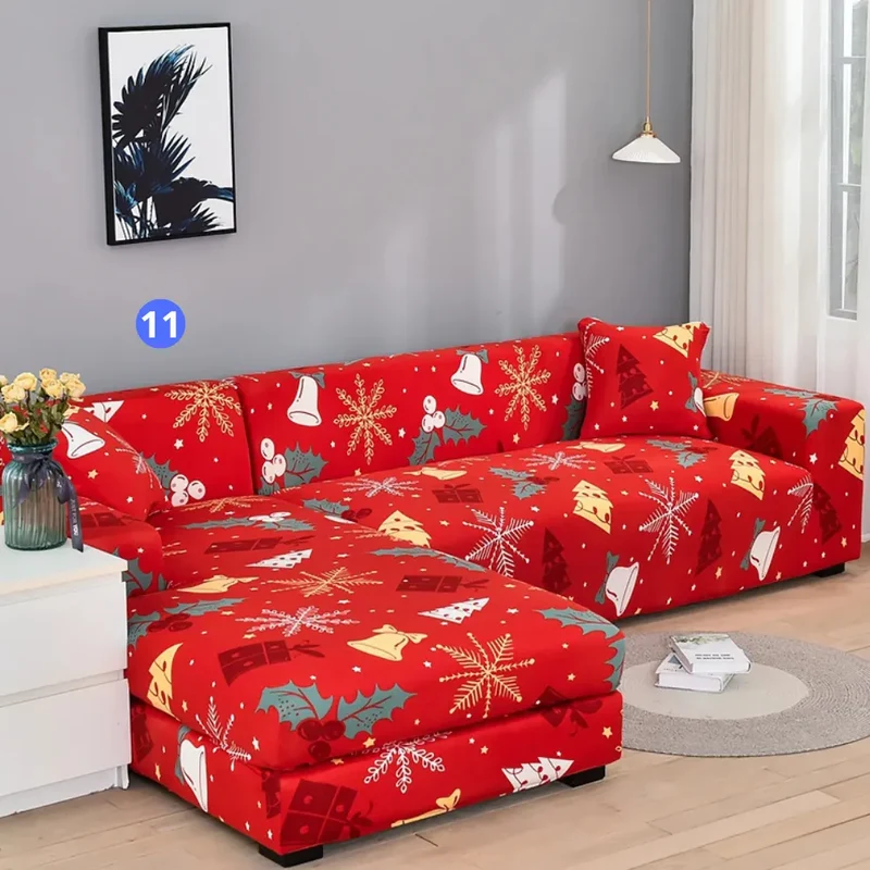 Motifs Noël - Housses de Canapé d'Angle Extensibles