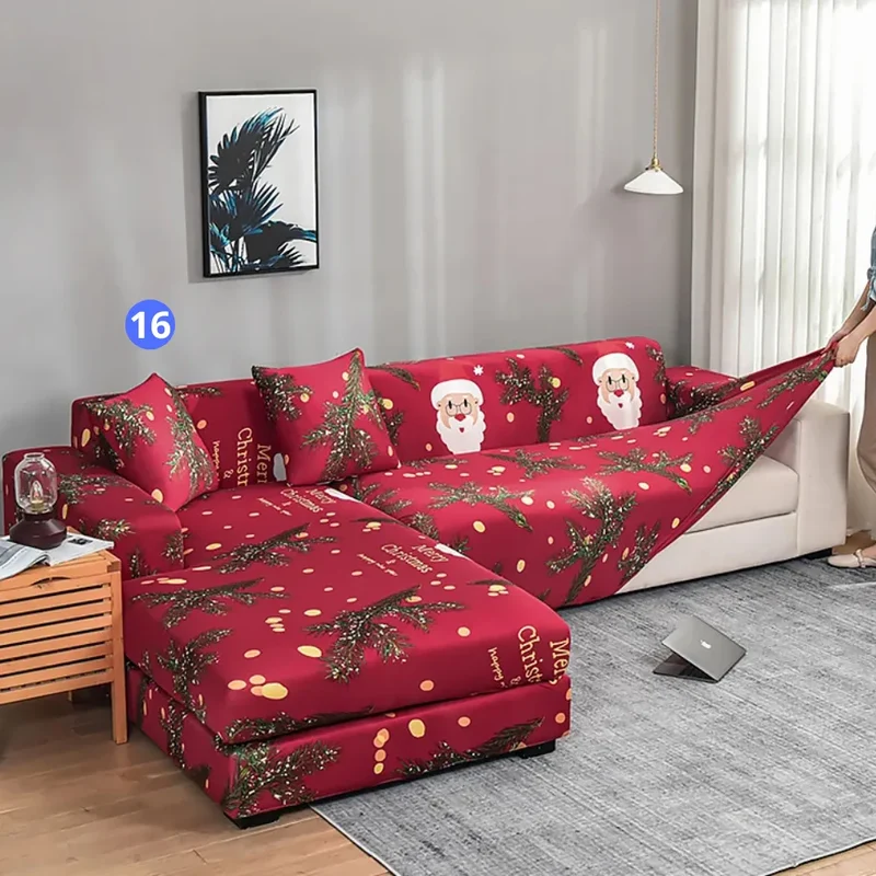 Motifs Noël - Housses de Canapé d'Angle Extensibles