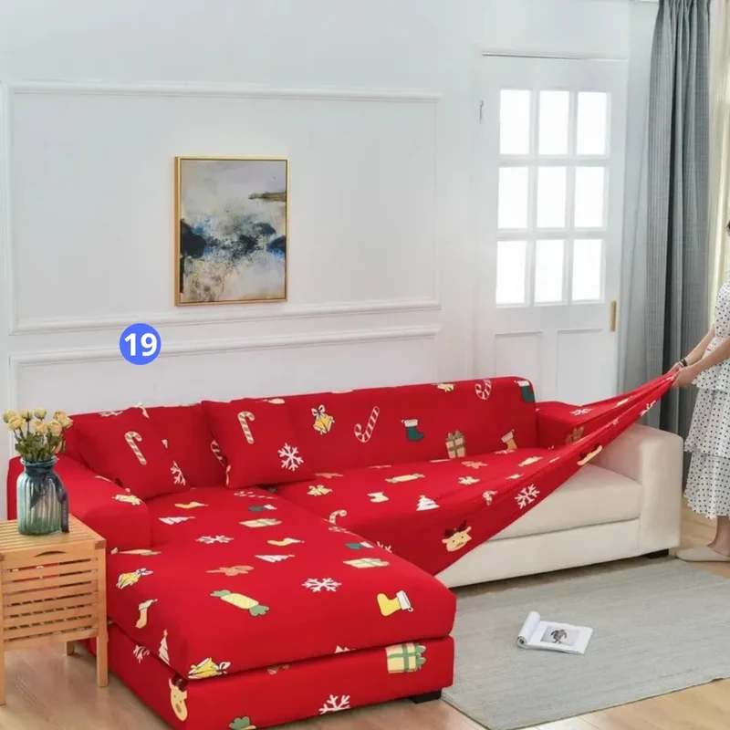 Motifs Noël - Housses de Canapé d'Angle Extensibles