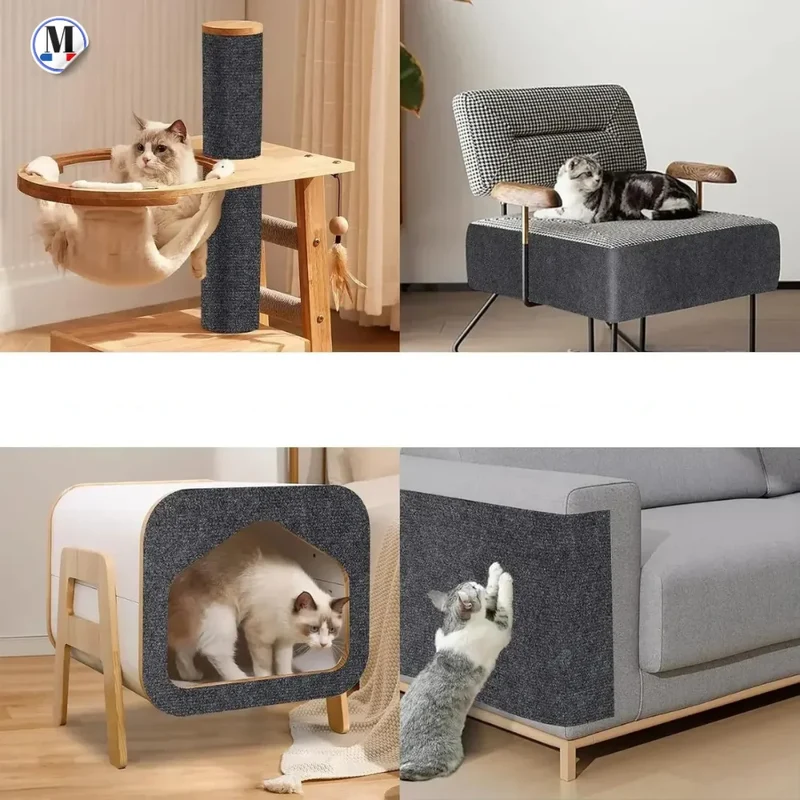 ZenScratch™ – Tapis Autocollant Anti-Griffes pour Chat