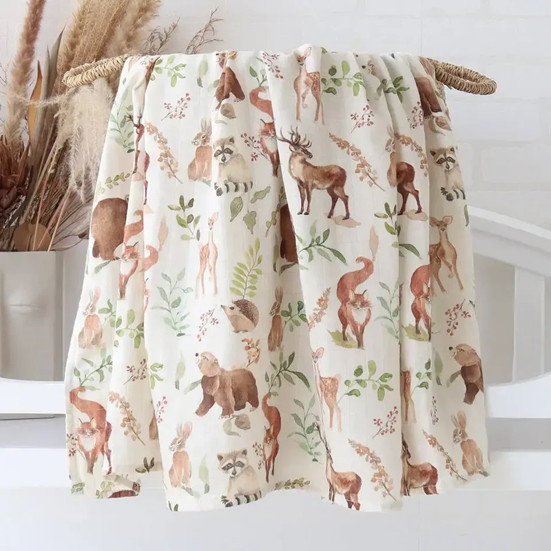Couverture Bebe Animaux de la Foret