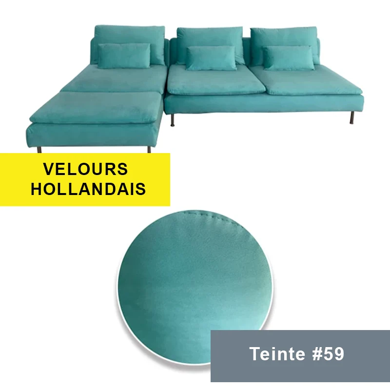 Housse pour canapé d'angle IKEA SODERHAMN 4 places avec méridienne