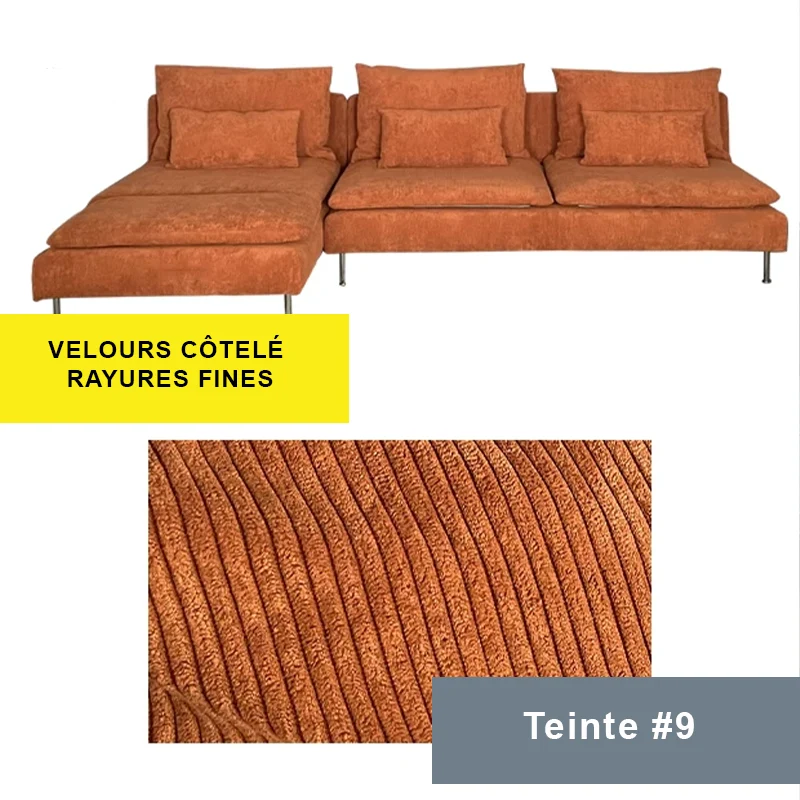 Housse pour canapé d'angle IKEA SODERHAMN 4 places avec méridienne