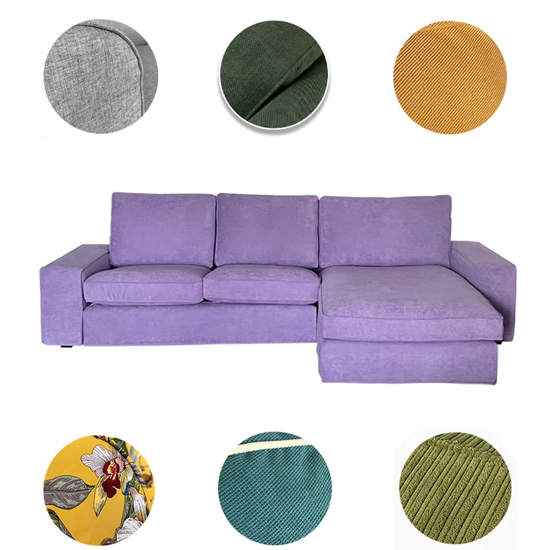 Housse pour canapé d'angle avec méridienne IKEA KIVIK personnalisable