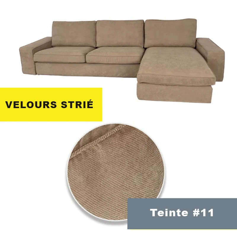 Housse pour canapé d'angle avec méridienne IKEA KIVIK personnalisable