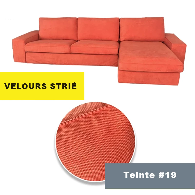 Housse pour canapé d'angle avec méridienne IKEA KIVIK personnalisable