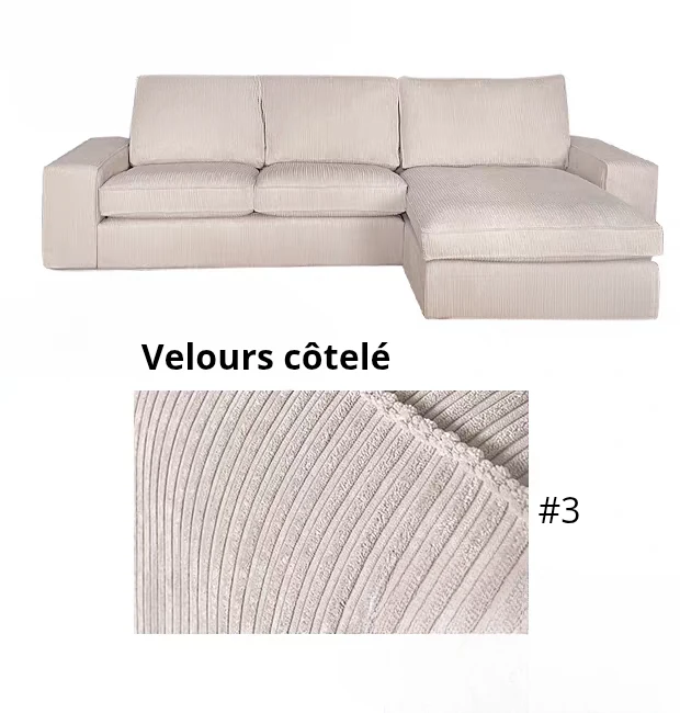 Housse pour canapé d'angle avec méridienne IKEA KIVIK personnalisable