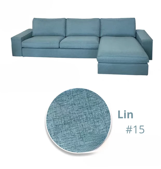 Housse pour canapé d'angle avec méridienne IKEA KIVIK personnalisable