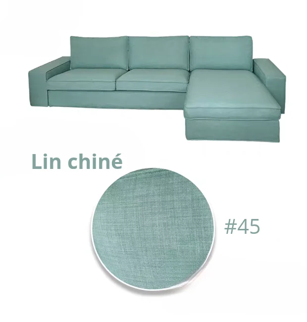 Housse pour canapé d'angle avec méridienne IKEA KIVIK personnalisable