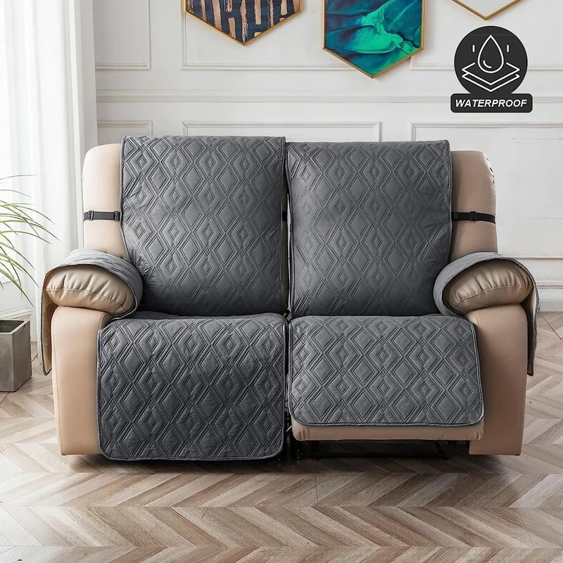 Housse de protection imperméable et anti griffe pour canapé relax 2 places