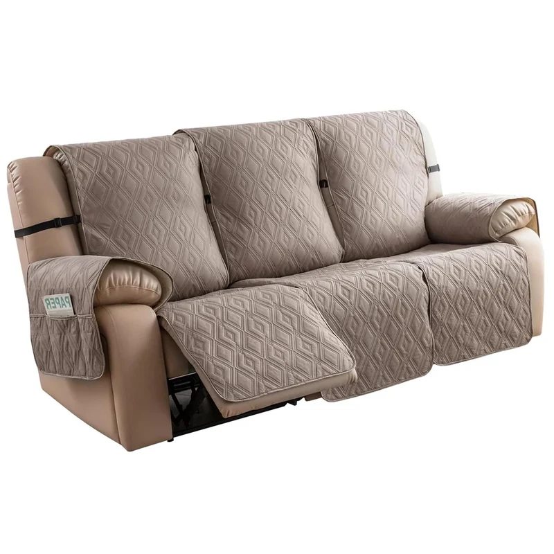 Housse de protection imperméable et anti griffe pour canapé relax 3 places