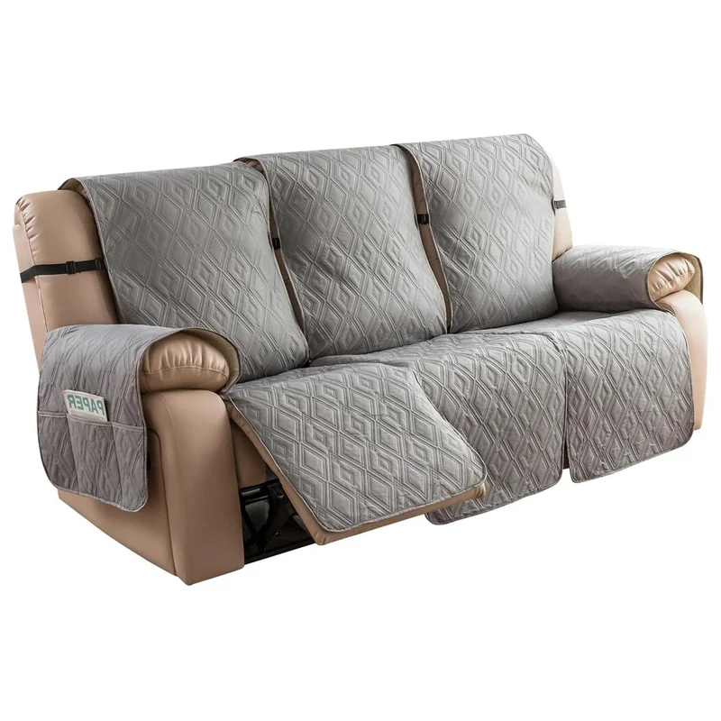 Housse de protection imperméable et anti griffe pour canapé relax 3 places