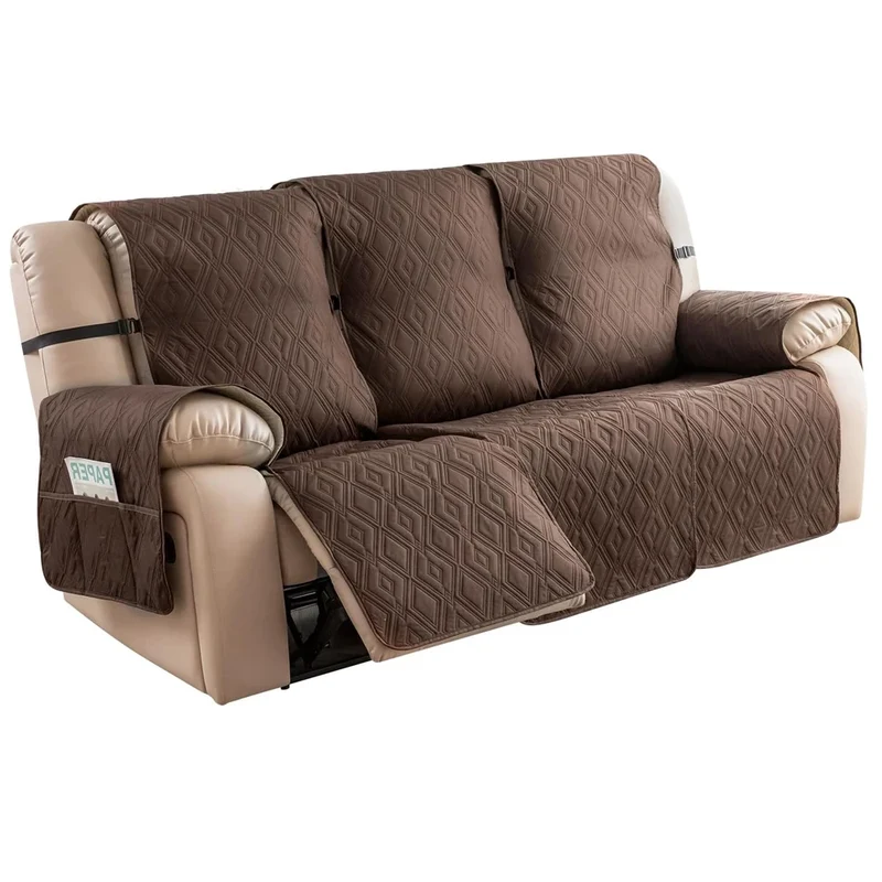 Housse de protection imperméable et anti griffe pour canapé relax 3 places