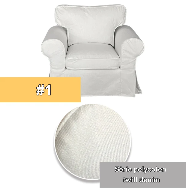 Housse pour fauteuil IKEA EKTORP haut de gamme entièrement personnalisable