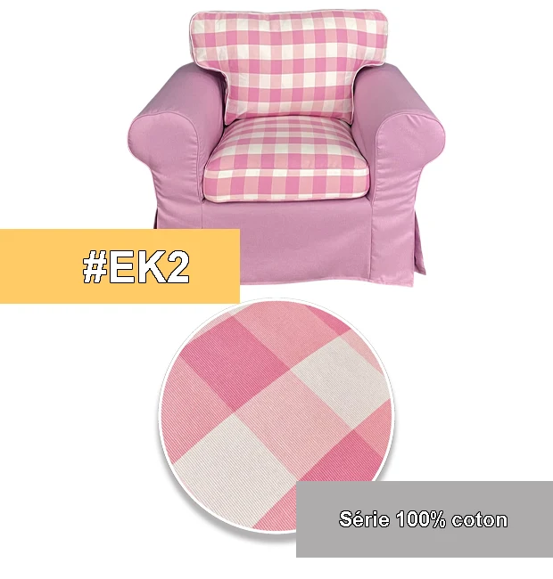 Housse pour fauteuil IKEA EKTORP haut de gamme entièrement personnalisable