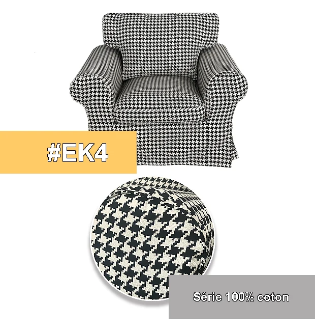 Housse pour fauteuil IKEA EKTORP haut de gamme entièrement personnalisable