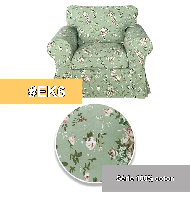 Housse pour fauteuil IKEA EKTORP haut de gamme entièrement personnalisable