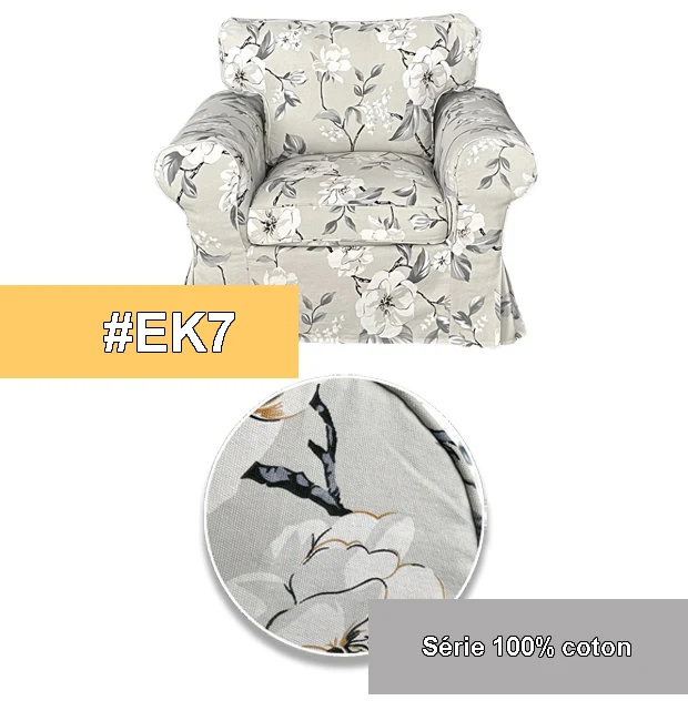 Housse pour fauteuil IKEA EKTORP haut de gamme entièrement personnalisable