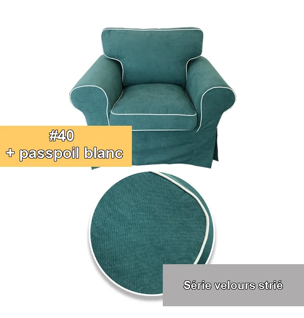Housse pour fauteuil IKEA EKTORP haut de gamme entièrement personnalisable