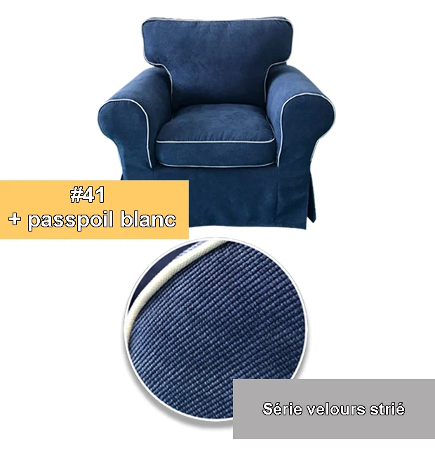 Housse pour fauteuil IKEA EKTORP haut de gamme entièrement personnalisable