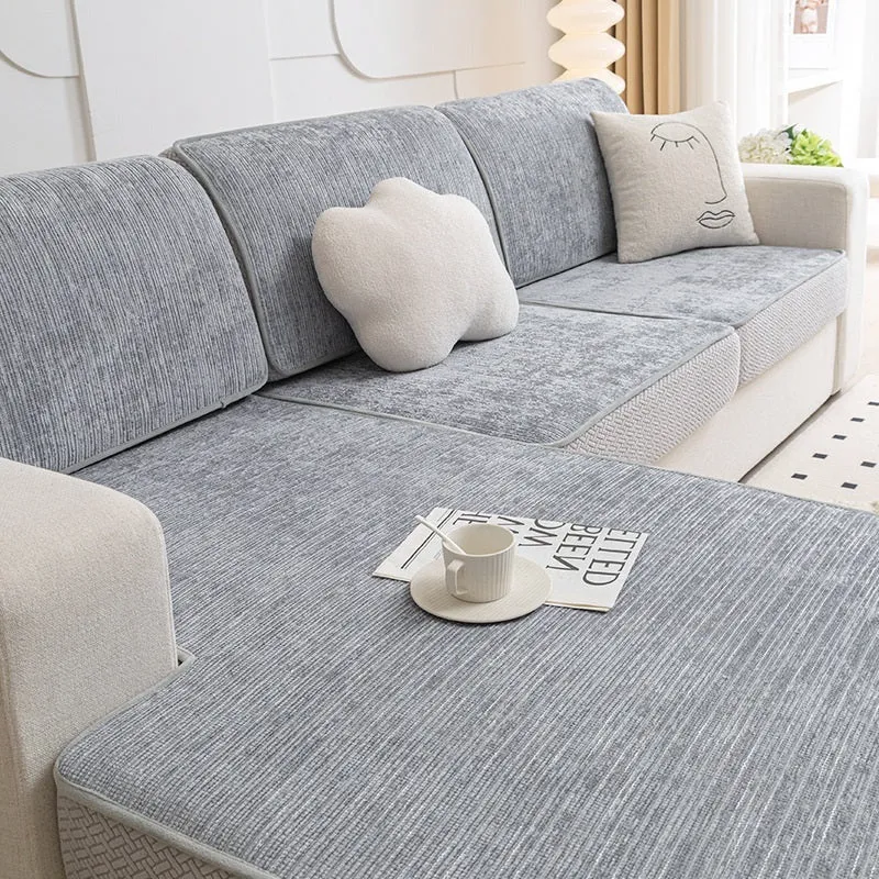 housse pour coussin de canapé en Chenille renforcée anti griffes de chats